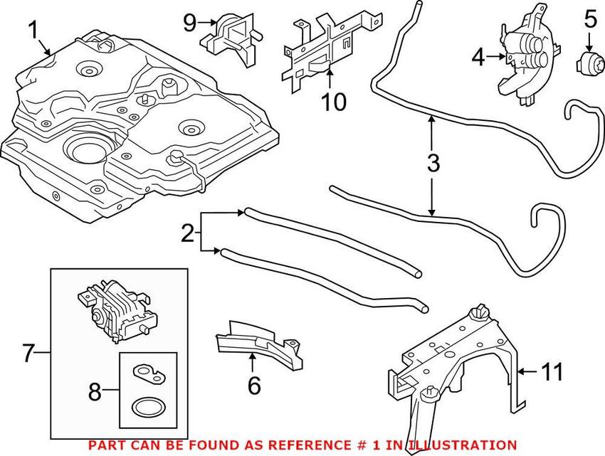 BMW Diesel Exhaust Fluid (DEF) Tank Genuine BMW 16197204623